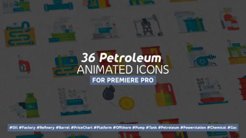 Videohive - 36 Petroleum Modern Flat Animated Icons - MOGRT - 36824229 - 36824229