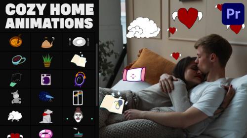 Videohive - Cozy Home Stickers | Premiere Pro MOGRT - 36865218 - 36865218