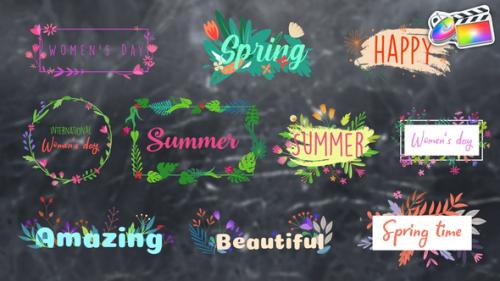 Videohive - Flower Titles for FCPX - 36889579 - 36889579