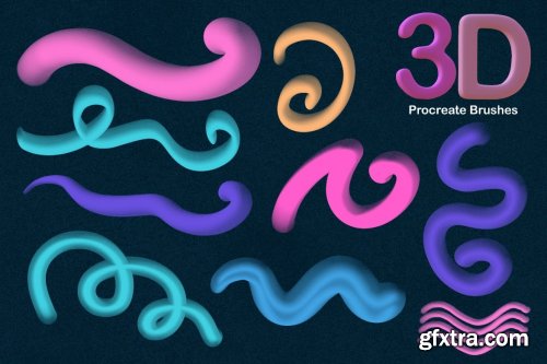 3D Pop Procreate Brushes