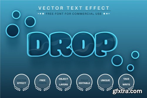 CreativeMarket - Drop Water - Editable Text Effect 7017600