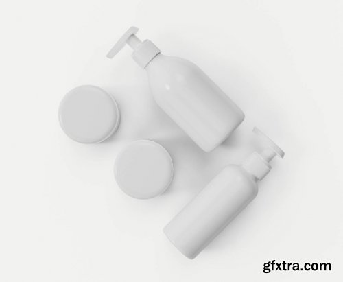 Cosmetic Bottles Mockup