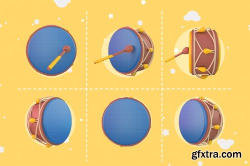 CreativeMarket - Cartoon Ramadan Drum Kit 7020997