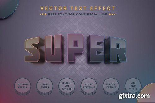 CreativeMarket - Super 3D - Editable Text Effect 7015828