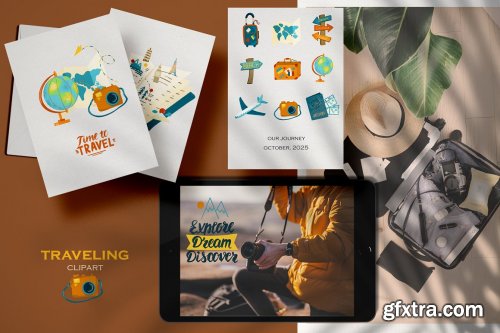 CreativeMarket - Traveling. Graphic collection 6288916