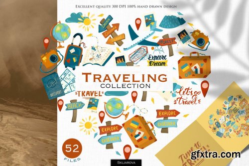 CreativeMarket - Traveling. Graphic collection 6288916