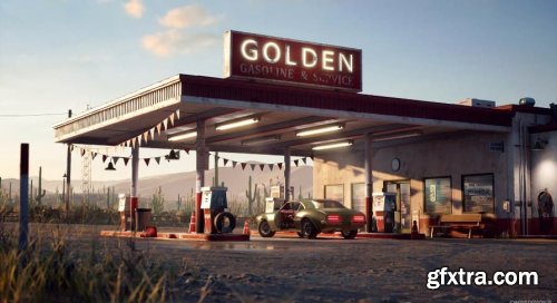 Unreal Engine - Desert Gas Station (4.2x)