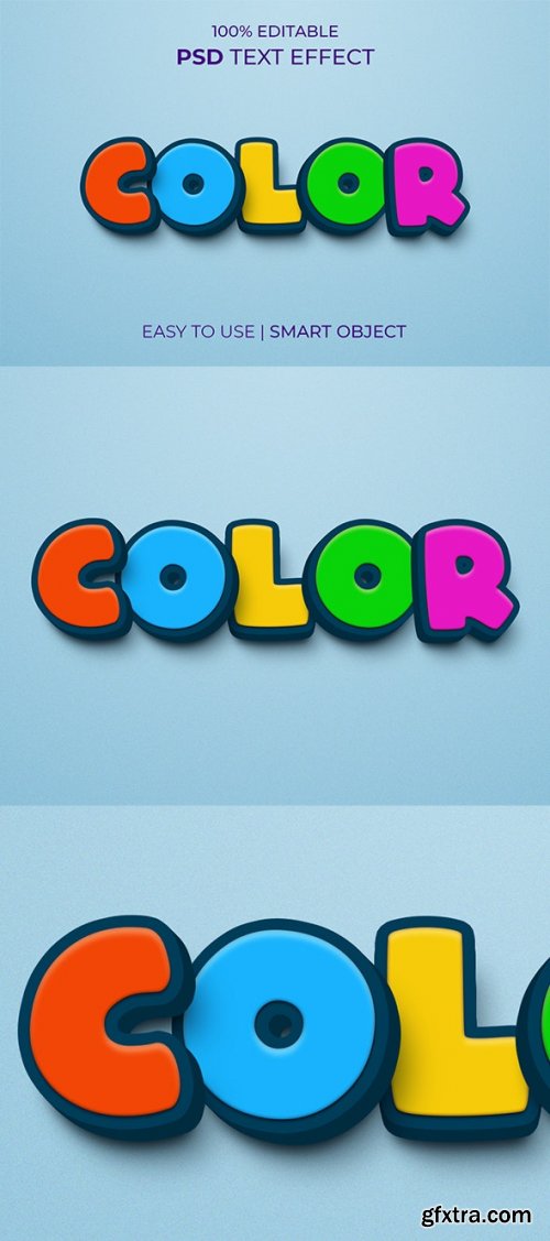 GraphicRiver - Color 3D Text Effect Style Template 36410323