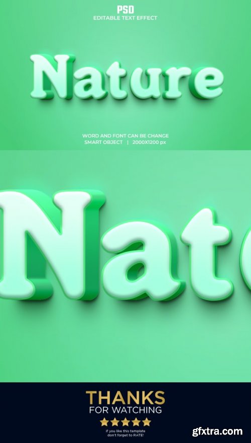 GraphicRiver - Nature 3d Editable Text Effect Style PSD with Background 36352021