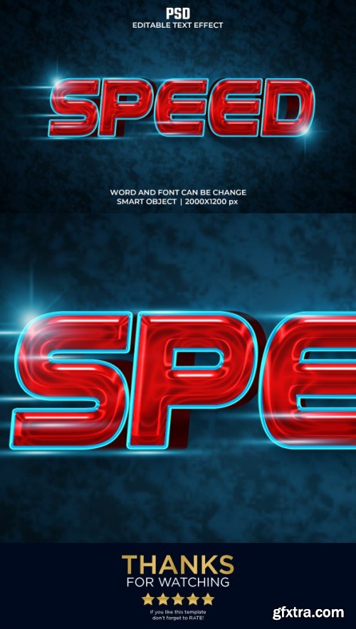 GraphicRiver - Speed Editable 3D Text Effect PSD with Background 35831495