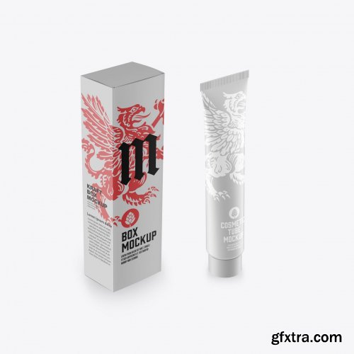 Box and Cosmetic Tube Mockup