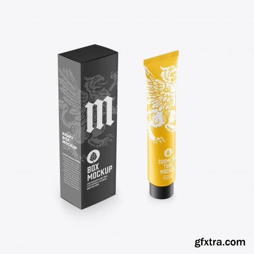 Box and Cosmetic Tube Mockup