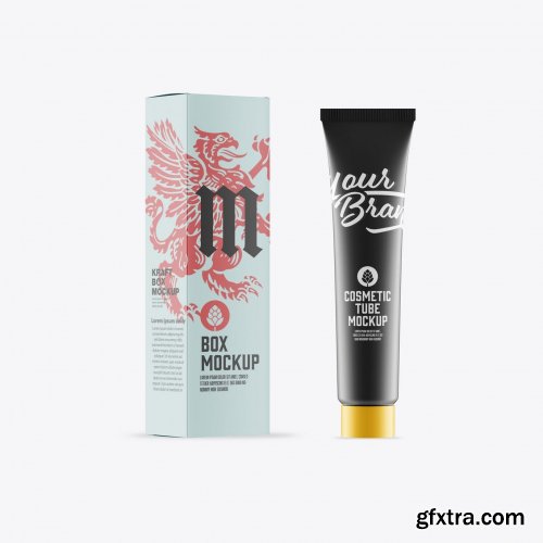 Box and Cosmetic Tube Mockup