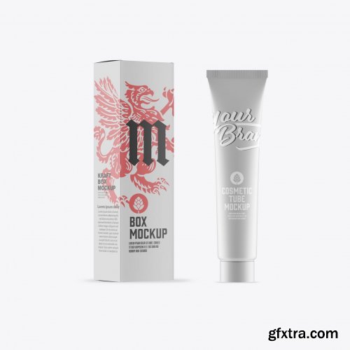 Box and Cosmetic Tube Mockup