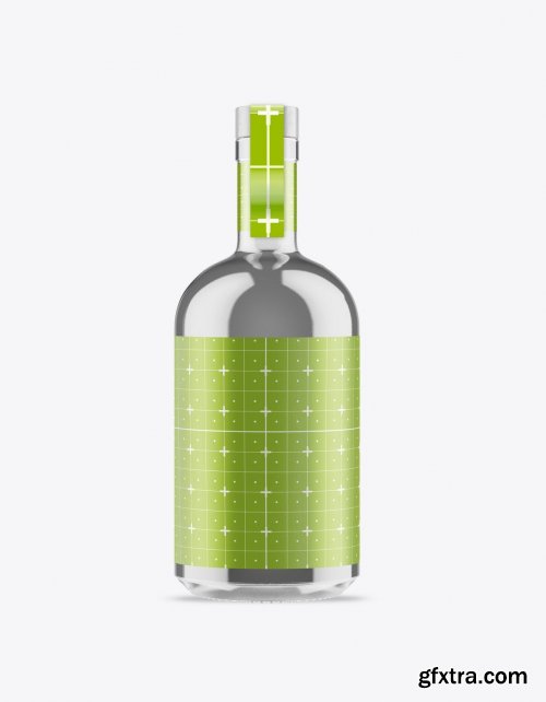 Colored Glass Liquor Bottle Mockup