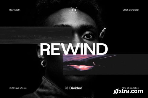 CreativeMarket - Rewind Glitch Generator (15 Actions) 6527608