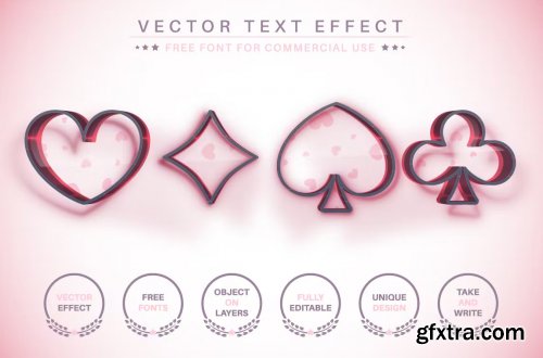 Pink Heart - Editable Text Effect, Font Style