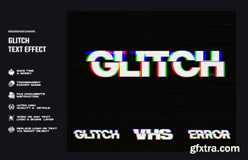 Glitch text effect