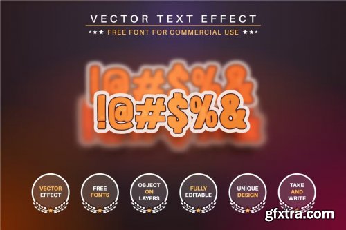 Grunge Sticker - Editable Text Effect, Font Style