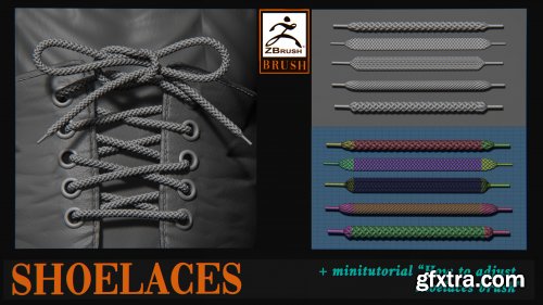 Artstation - Shoelaces brush For ZBrush