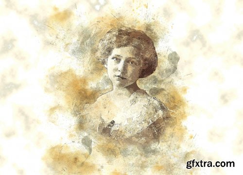 CreativeMarket - Antique Watercolor Photoshop Action 7044588