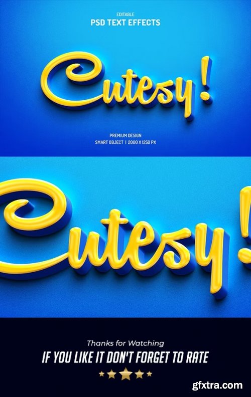 GraphicRiver - Cutesy! 3d text style effect 35159507