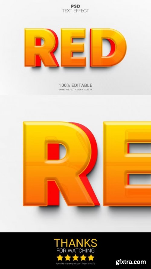 GraphicRiver - Red PSD smart object editable text effect design 35993016