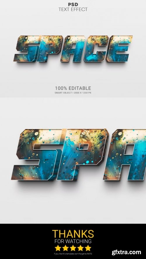 GraphicRiver - Space PSD smart object editable text effect design 36168138