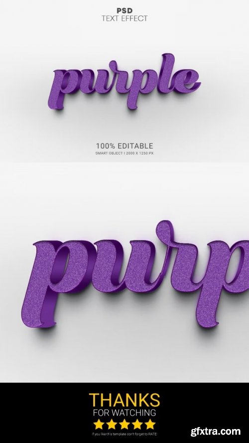 GraphicRiver - Purple PSD Editable text effect design 36307618