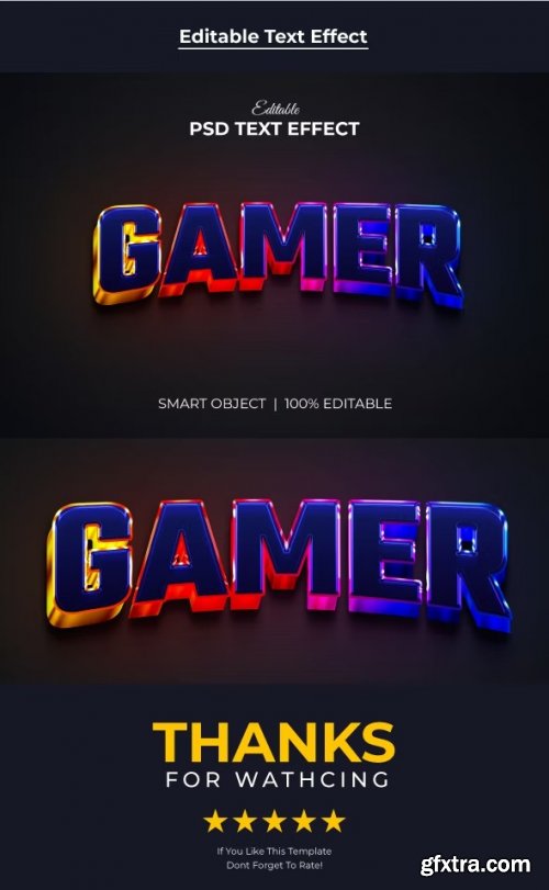 GraphicRiver - Gamer Editable 3d Text Effect Mockup 35818702