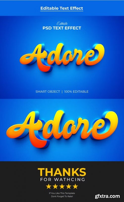 GraphicRiver - Adore editable photoshop 3d text effect mockup 35971266