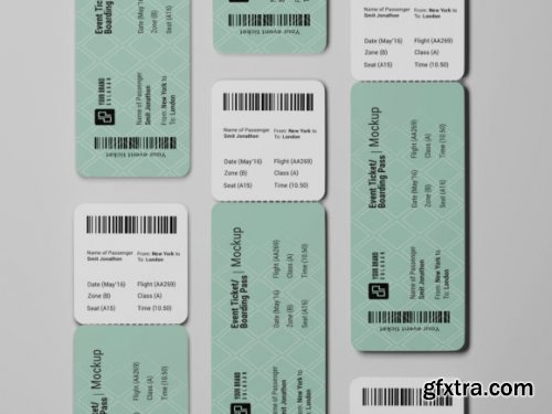 05 Event Ticket, Boarding Pass Mockups