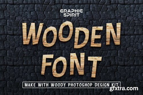 Wooden PNG Font