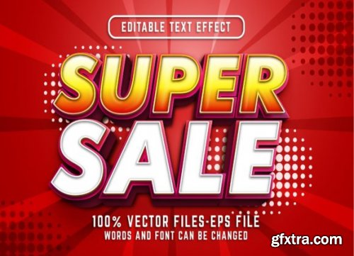 Set of Sale Editable Text Effect