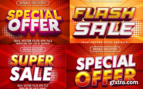 Set of Sale Editable Text Effect