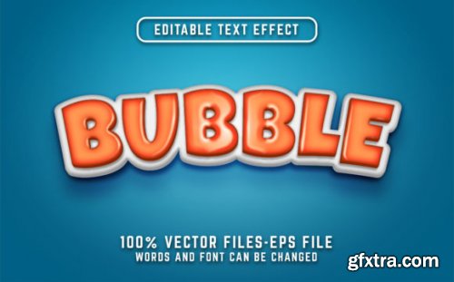 Set of Bubble Editable Text Effect