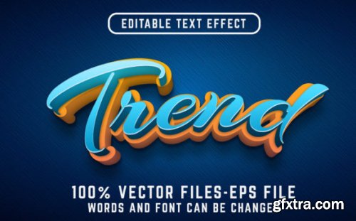 Set of 3d Editable Text Effect