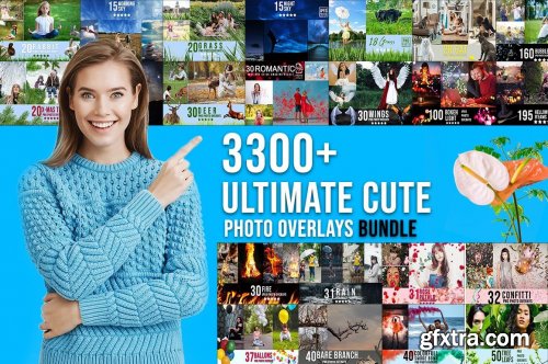 CreativeMarket - 3300+ Photo Overlays Bundle+FREE Act 6791145