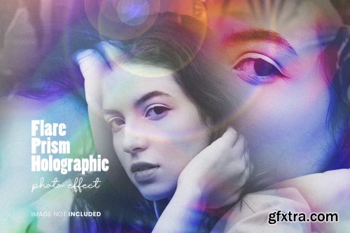 Flare prism holographic photo effect