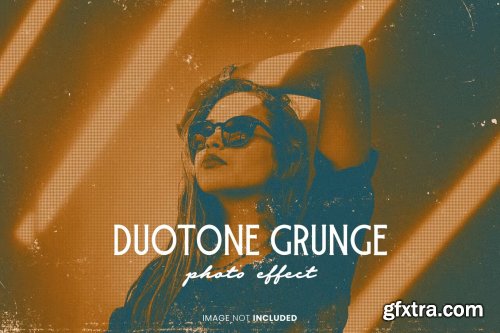 Duotone grunge photo effect