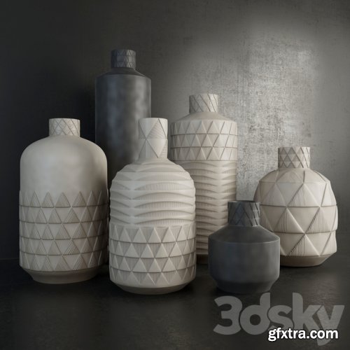 Pressed Pattern Vases