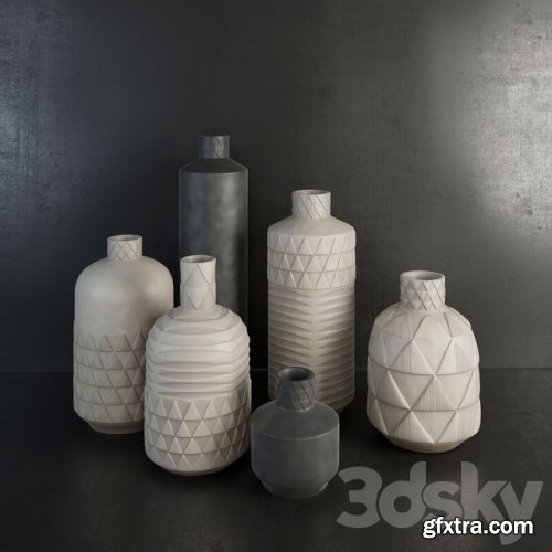 Pressed Pattern Vases