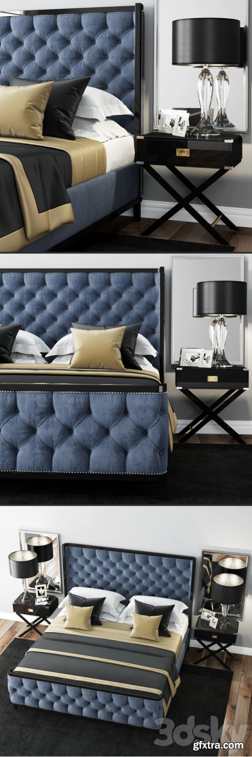 Bed LuXeo USA Kensington Queen Tufted