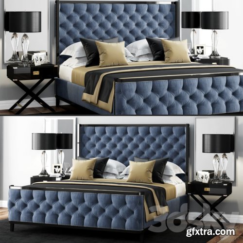 Bed LuXeo USA Kensington Queen Tufted