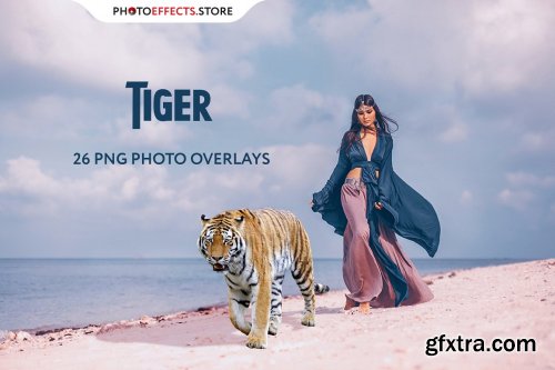 26 Tiger Photo Overlays