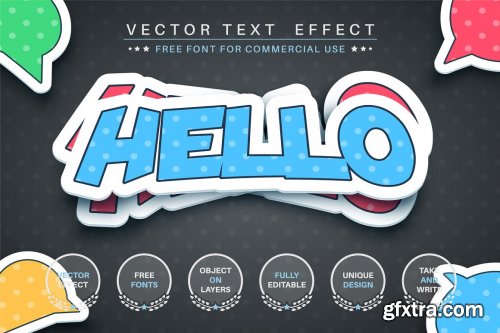 Sticker - editable text effect, font 6251740