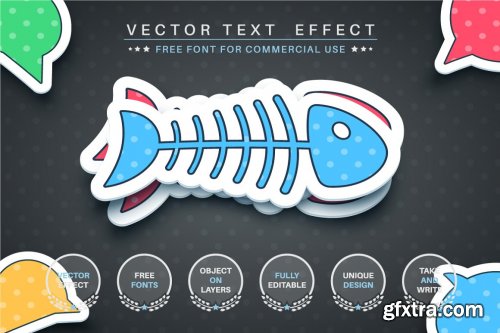 Sticker - editable text effect, font 6251740