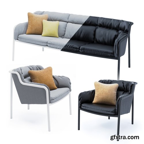 Haddoc set sofa and armchair