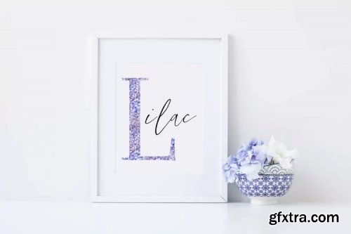 Lilac Floral Alphabet