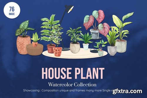 House Plants Watercolor set